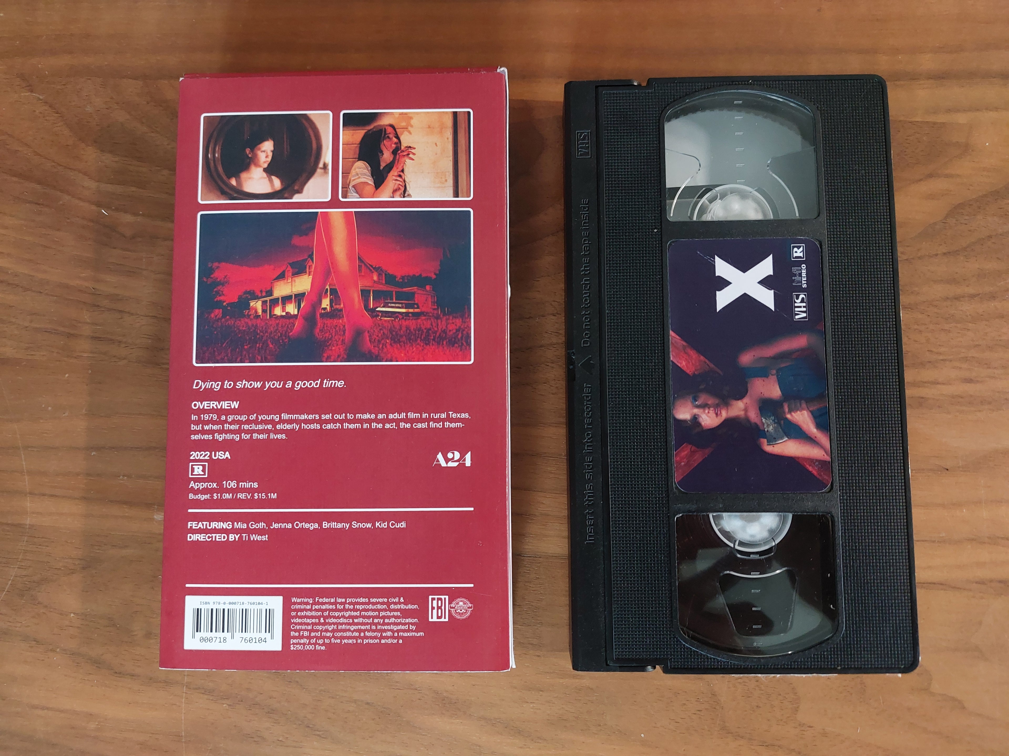 X movie VHS cassette tape