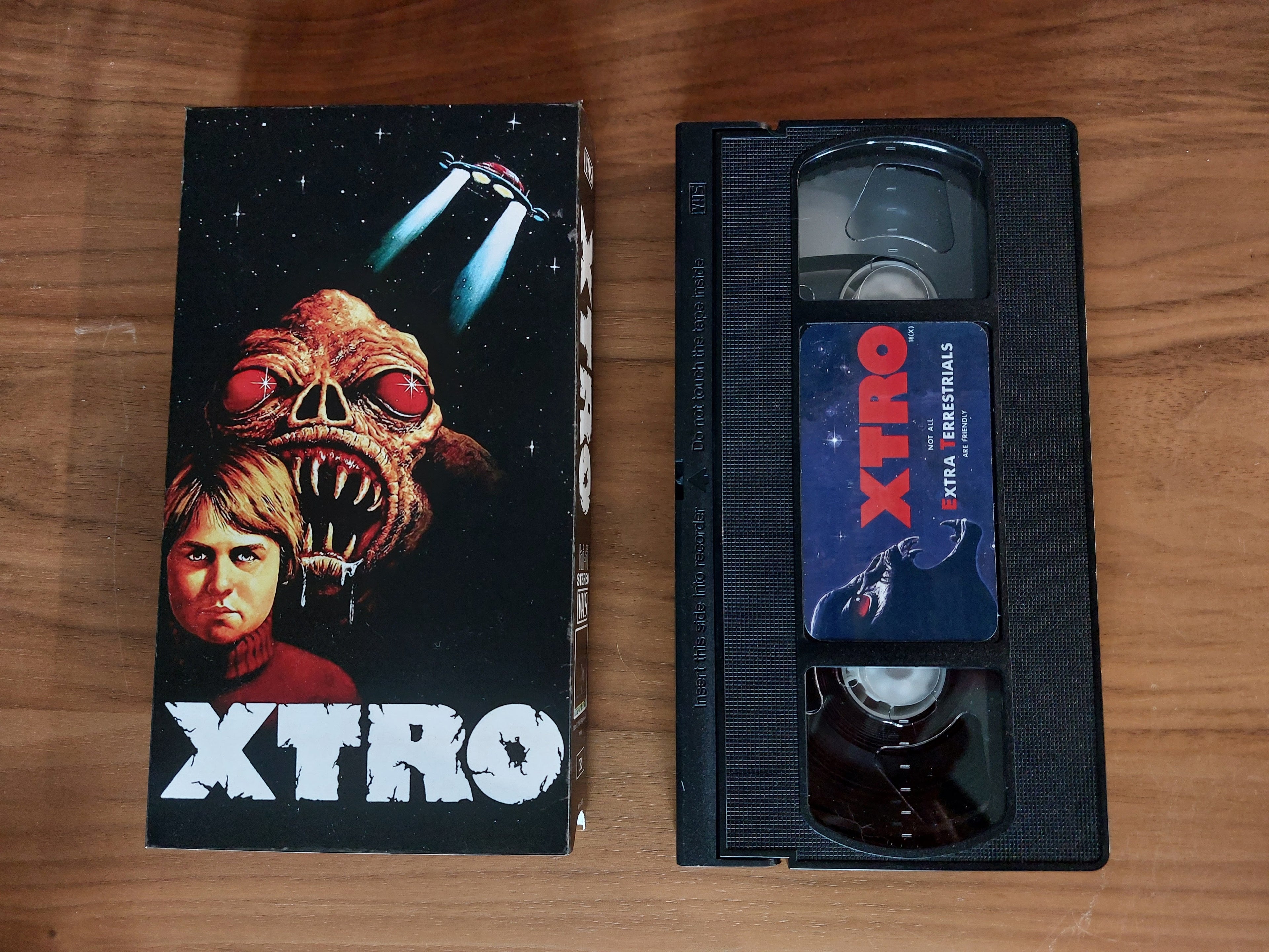 Xtro movie VHS cassette tape