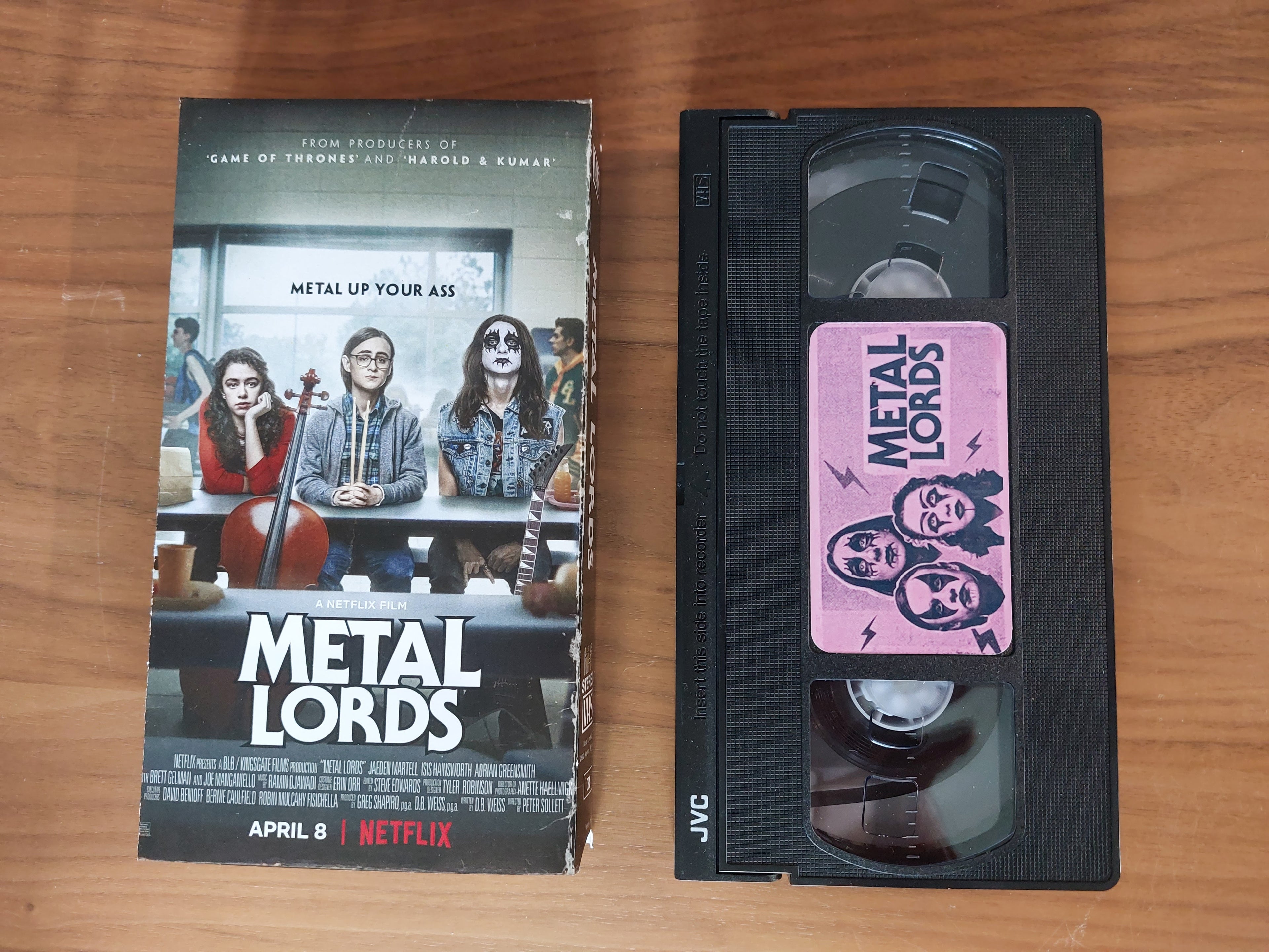 Metal Lords movie VHS cassette tape