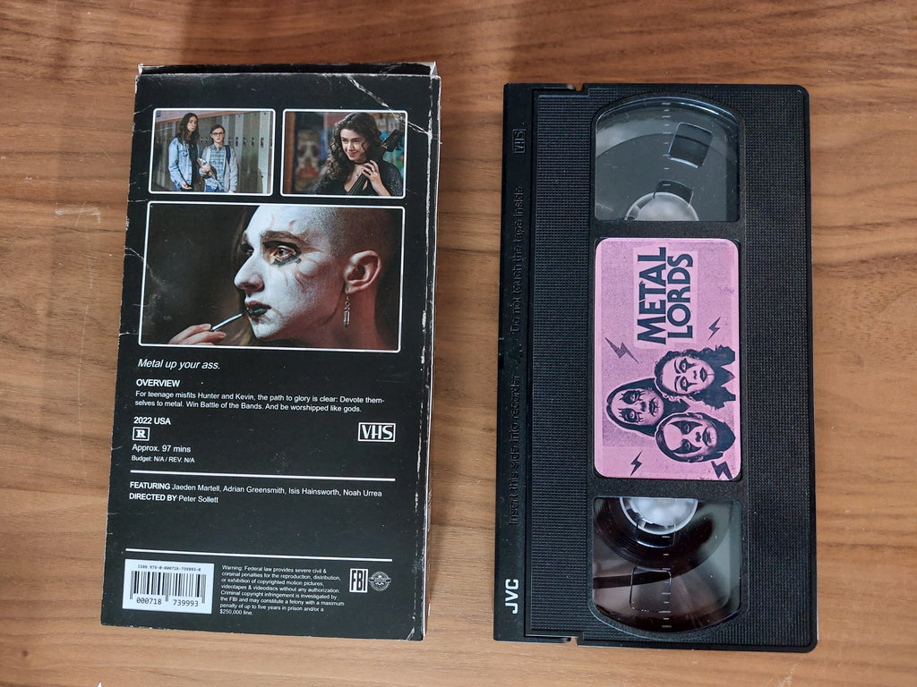 Metal Lords movie VHS cassette tape