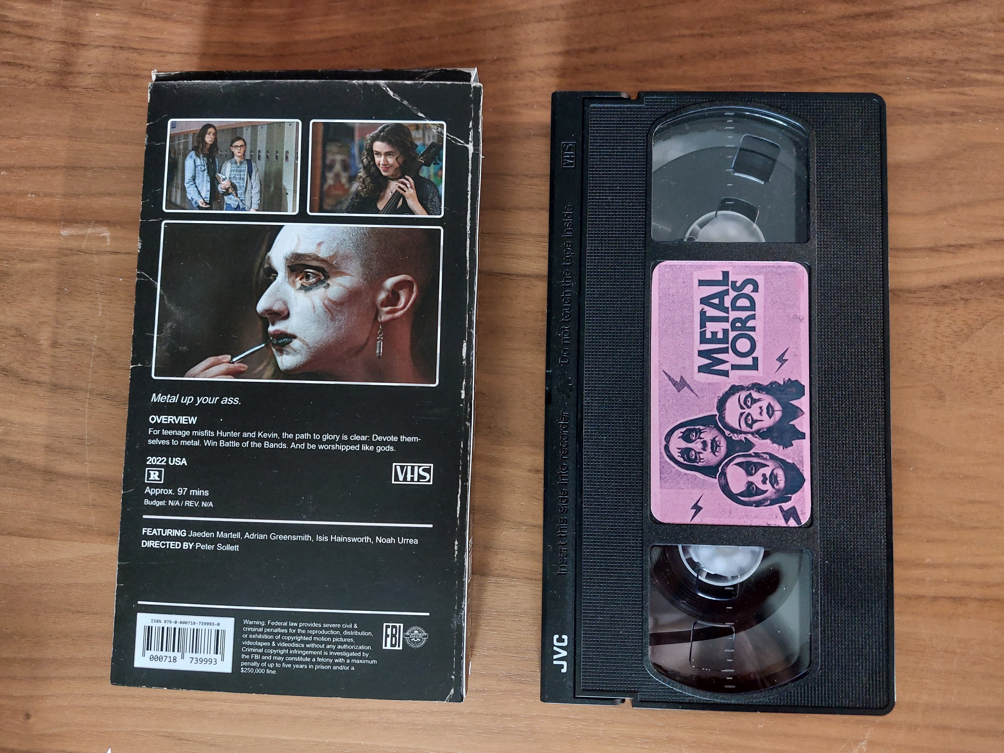Metal Lords movie VHS cassette tape
