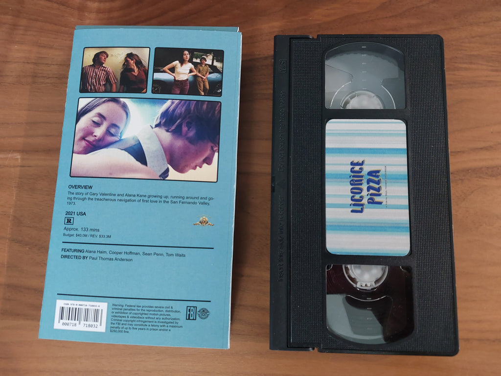Licorice Pizza movie VHS cassette tape