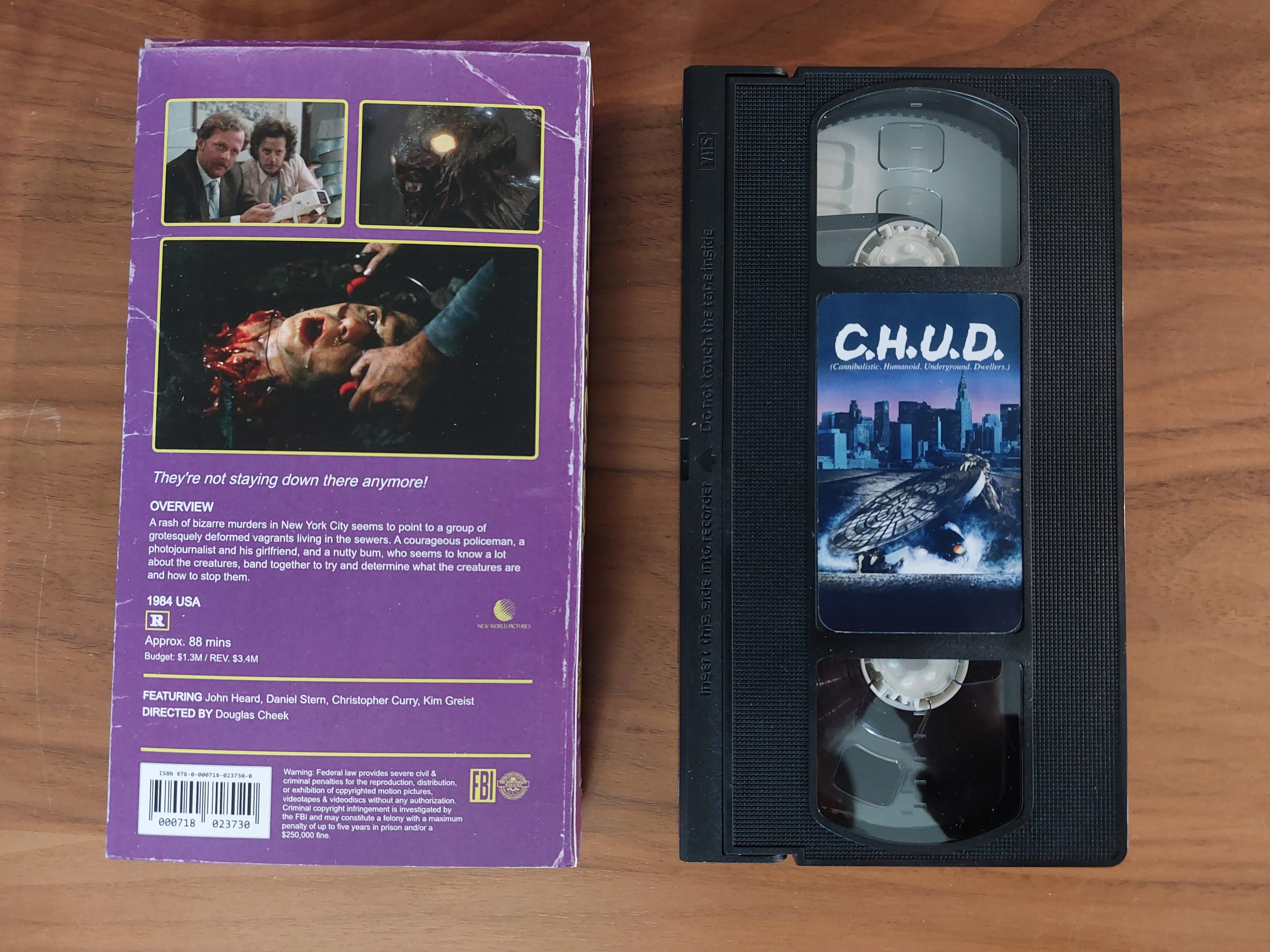 C.H.U.D movie VHS cassette tape
