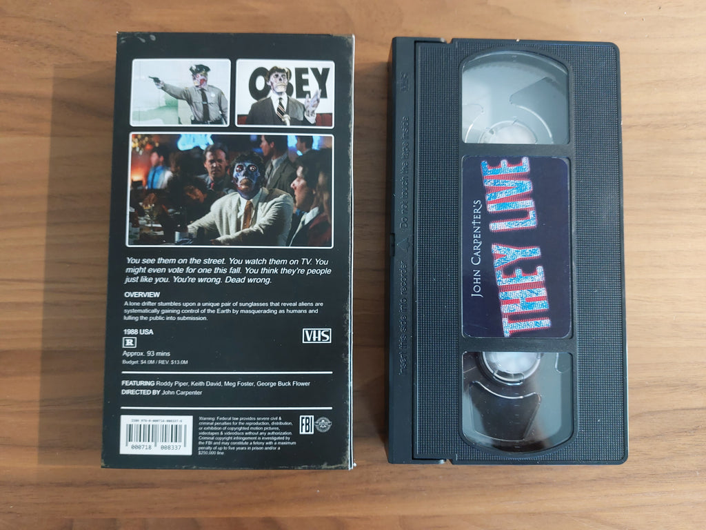 They Live VHS cassette tape