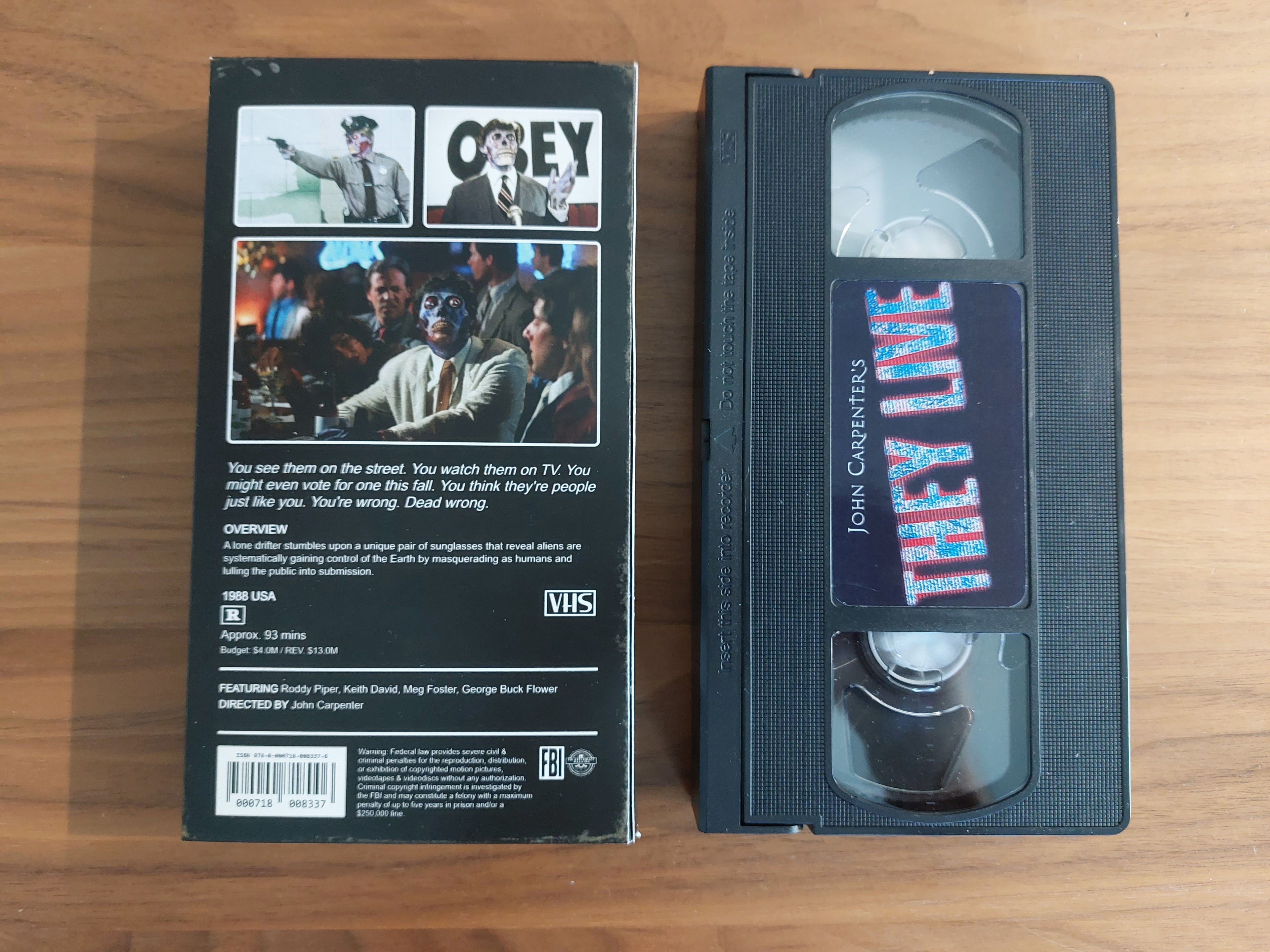 They Live VHS cassette tape
