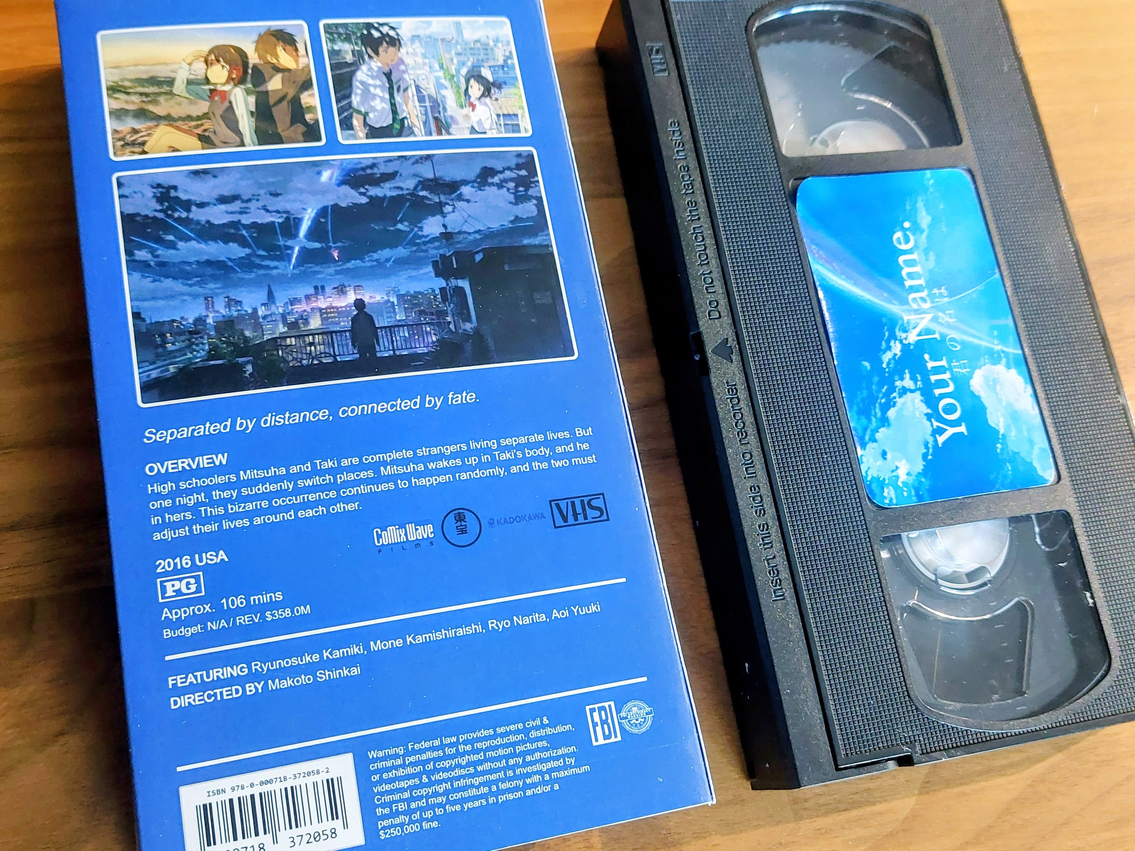 Your Name VHS cassette tape