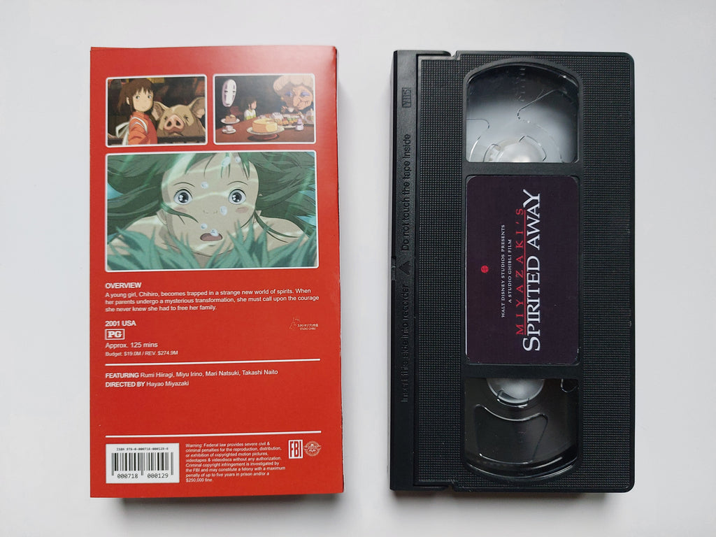 Studio Ghibli Spirited Away VHS cassette tape