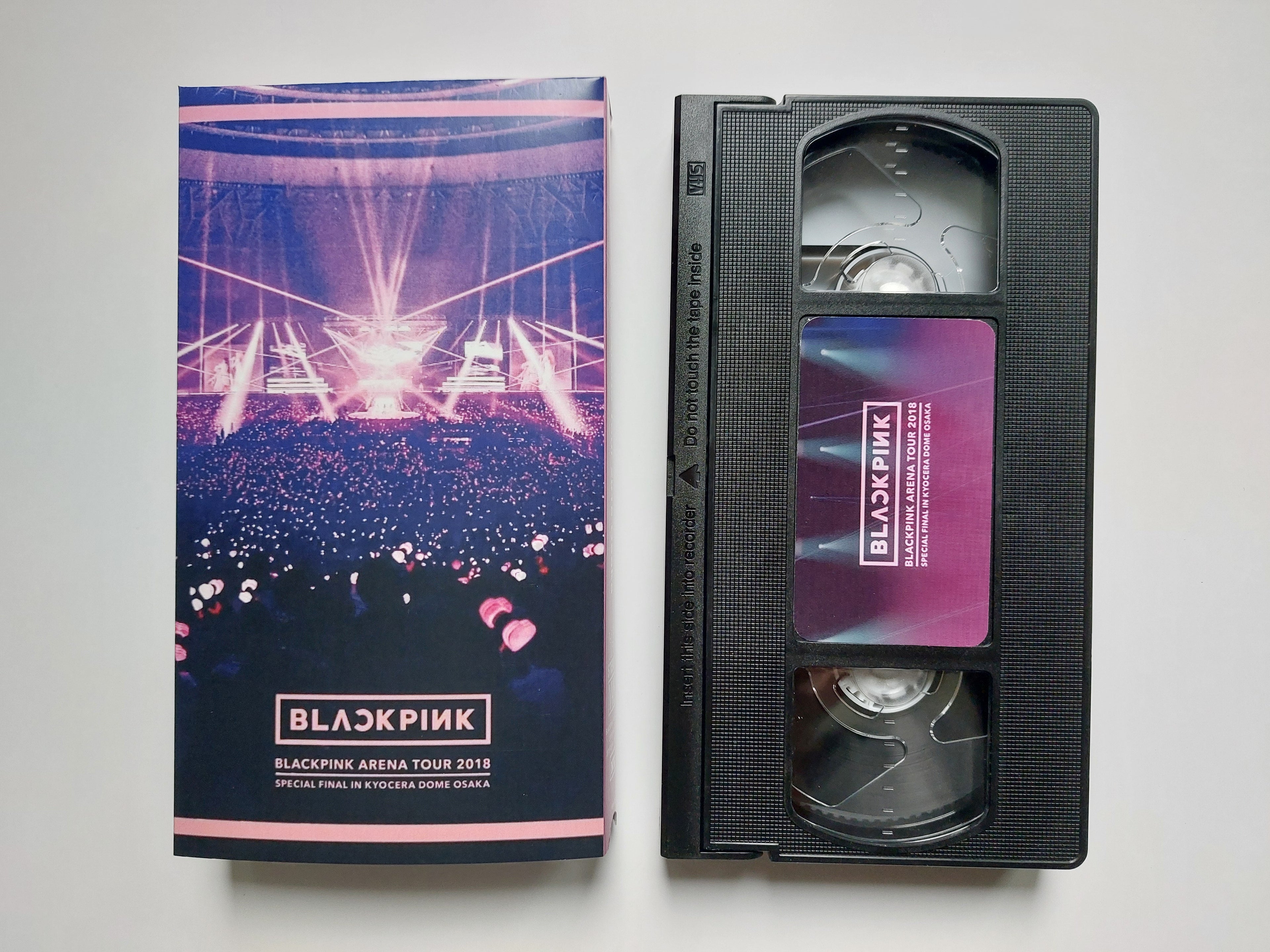 Black Pink VHS cassette tape