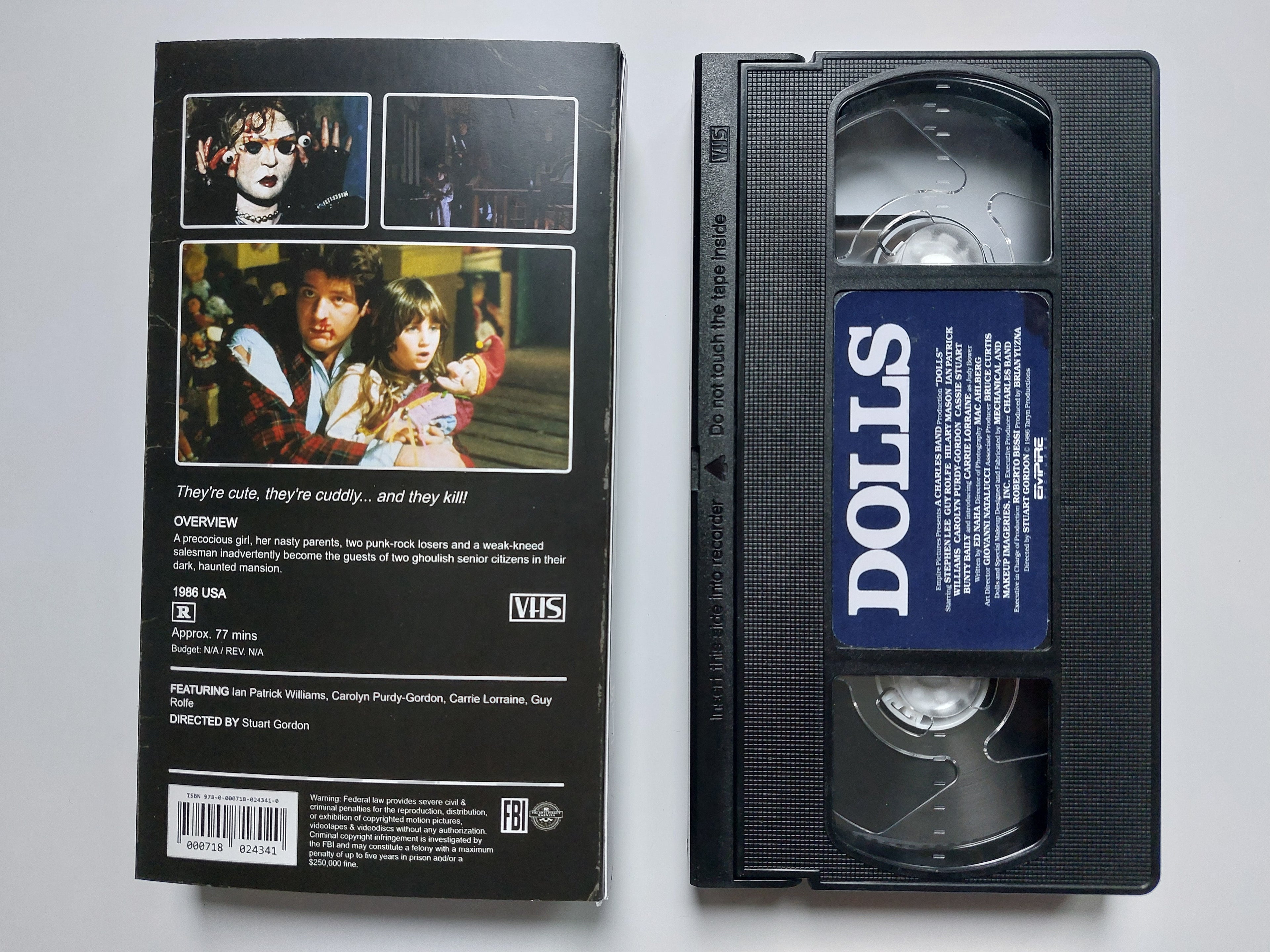 Dolls VHS cassette tape