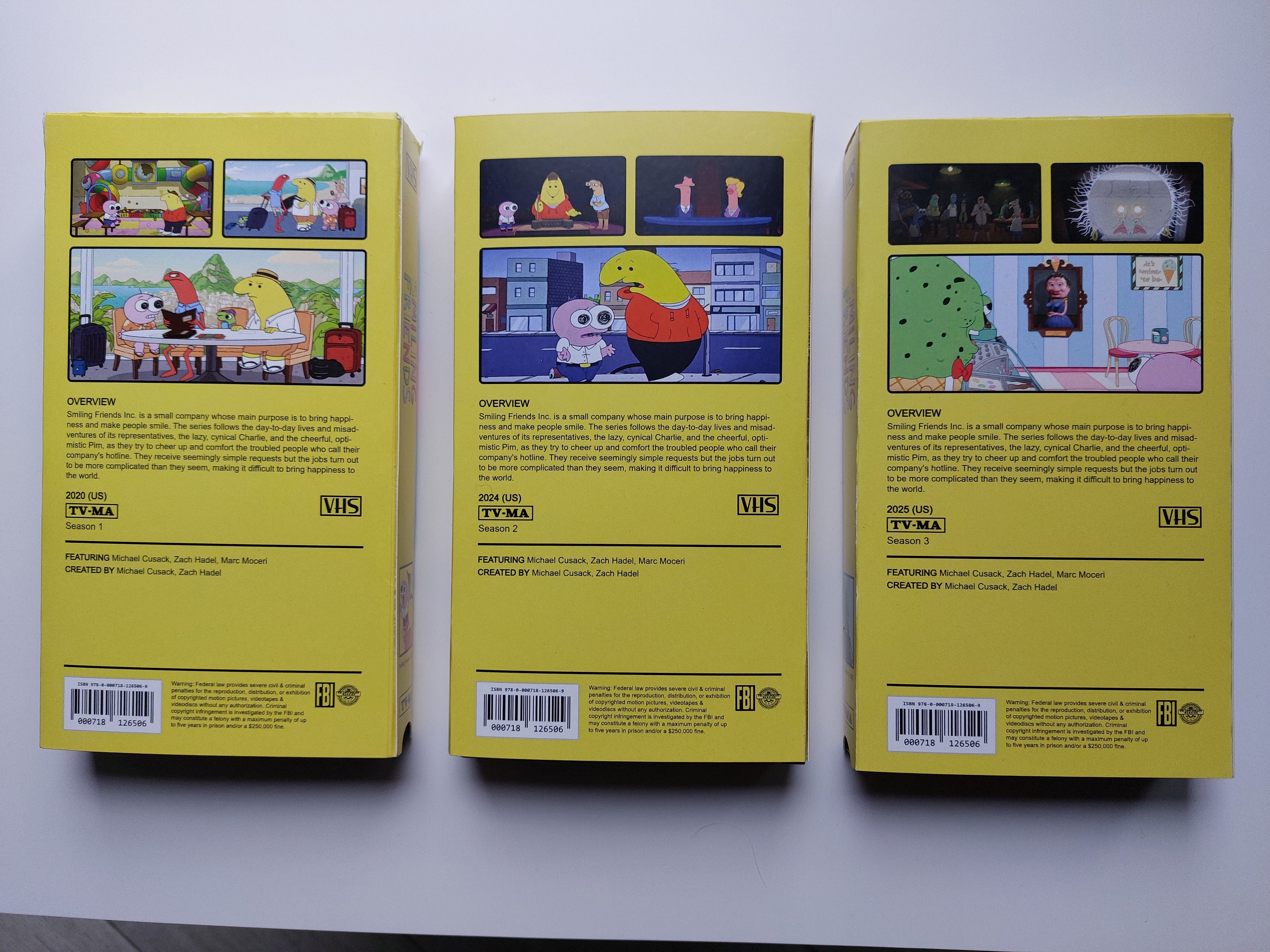 Smiling Friends VHS cassette tape