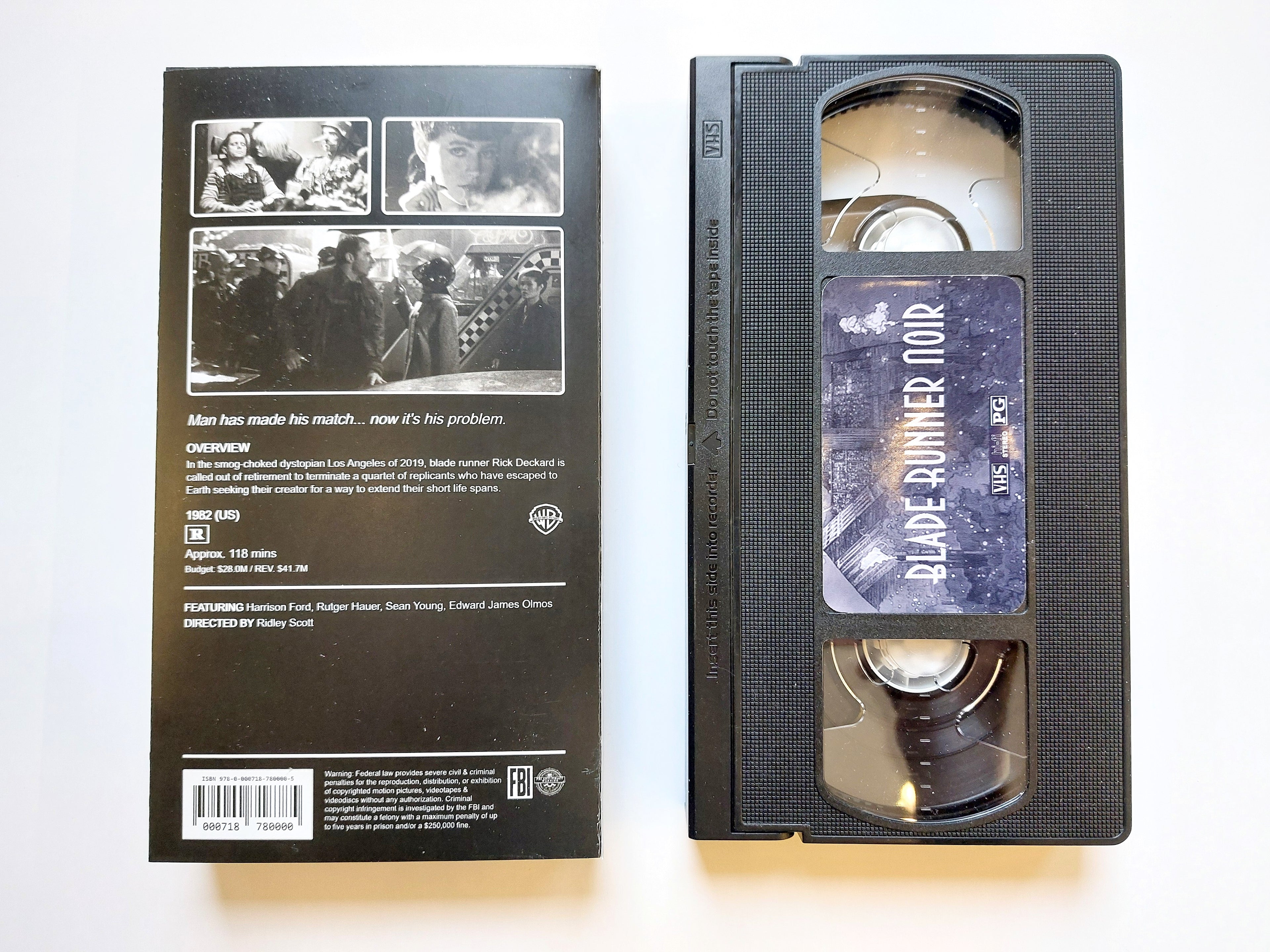 Blade Runner 4k Noir VHS cassette tape