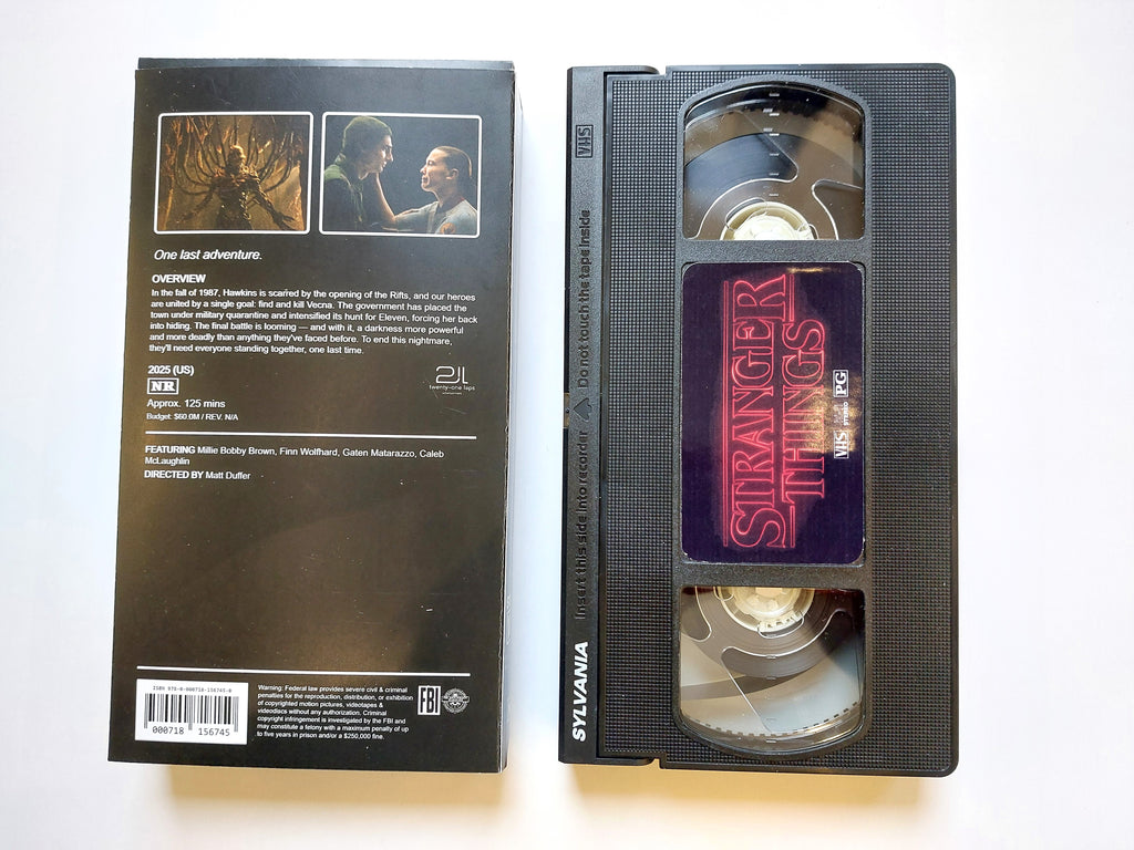 Stranger Things Season 5 Final Episode VHS cassette tape