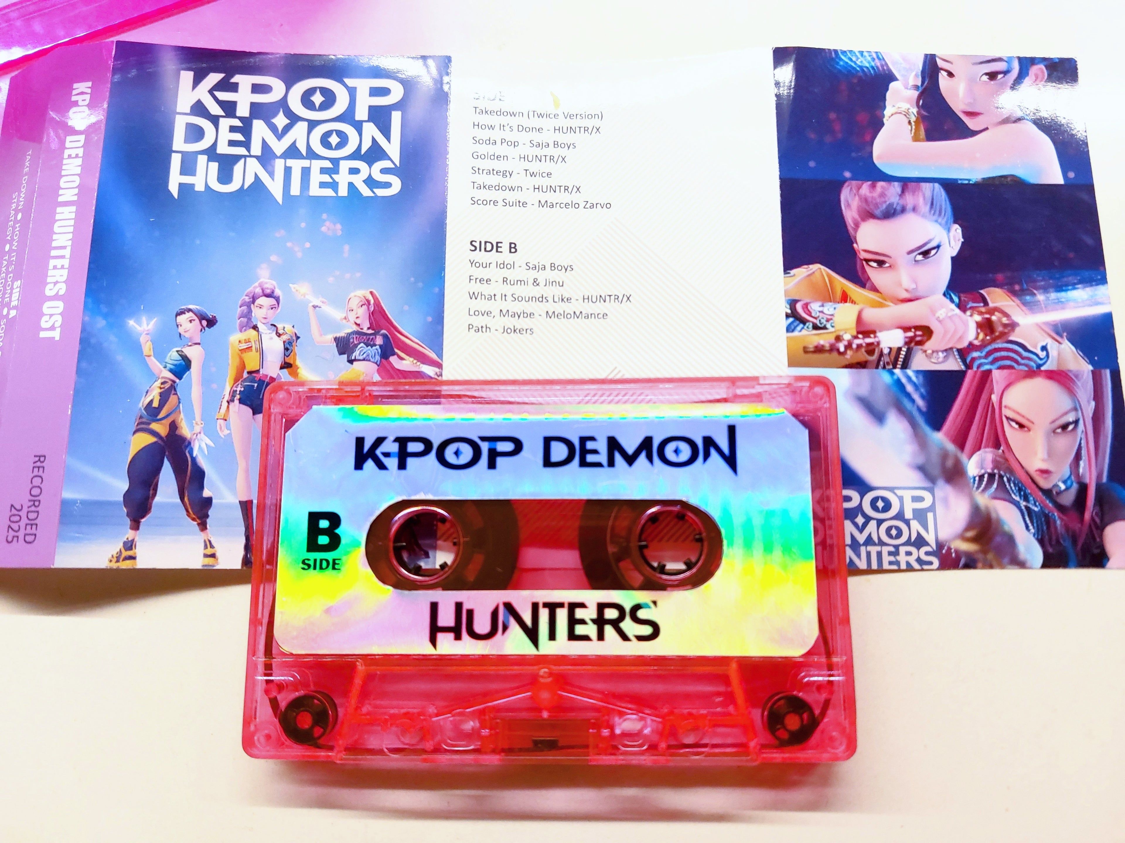 Kpop Demon Hunters Soundtrack Cassette Pink Version