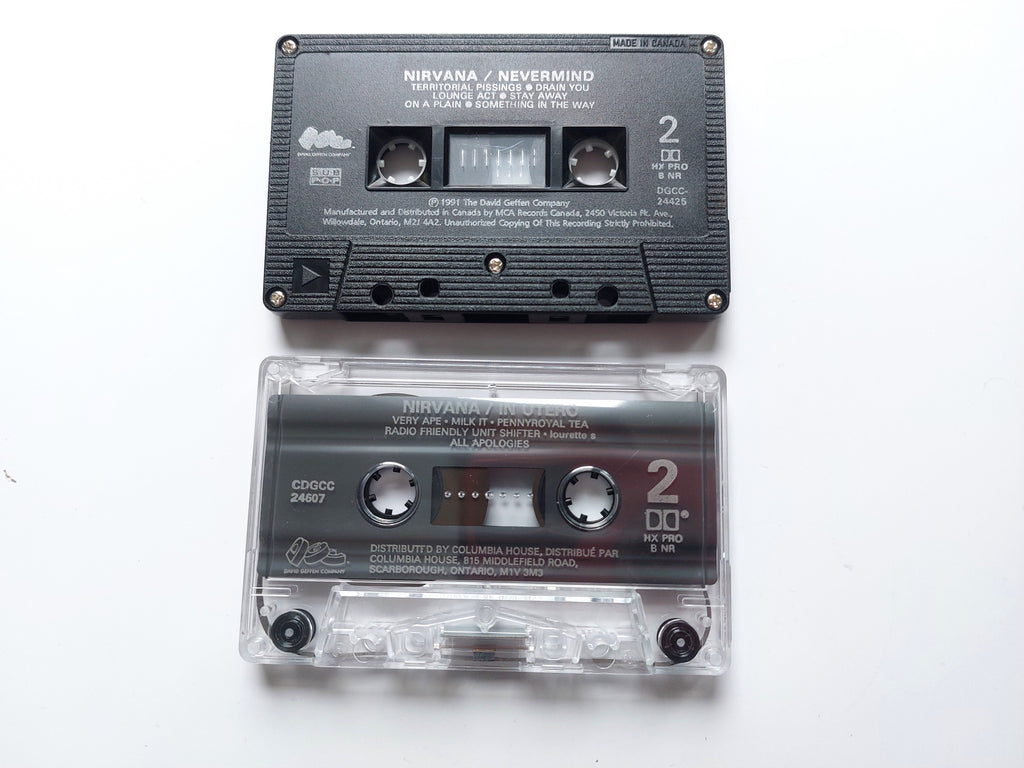 Nirvana Nevermind In Utero cassette tapes