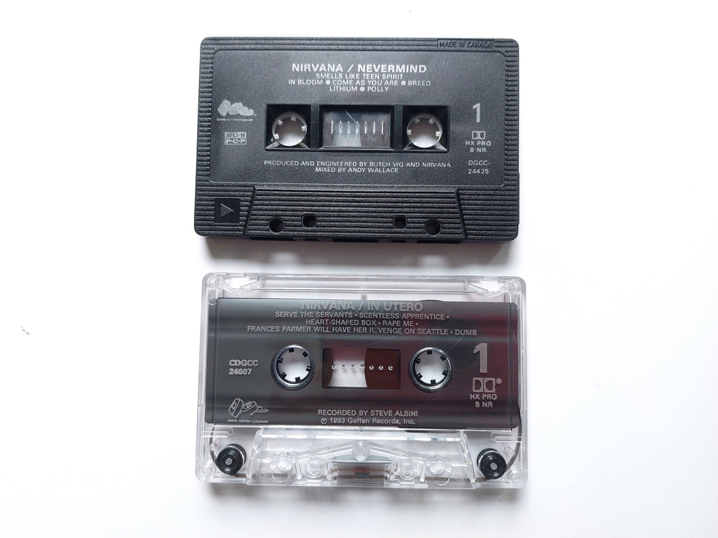 Nirvana Nevermind In Utero cassette tapes