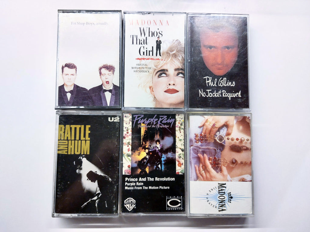 Madonna Pet Shop Boys U2 Phil Collins Prince cassette tape