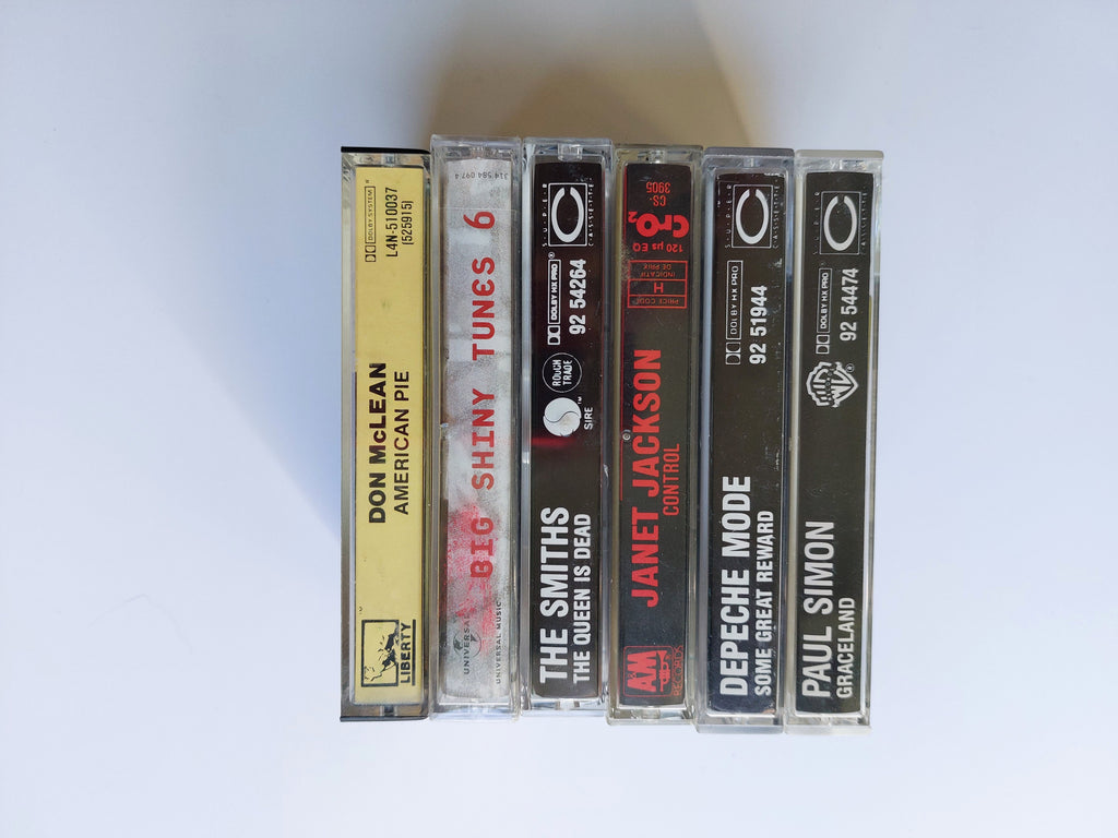Depeche Mode The Smiths Janet Jackson Paul Simon Big Shiny Tunes 6  Don Mclean cassette tape