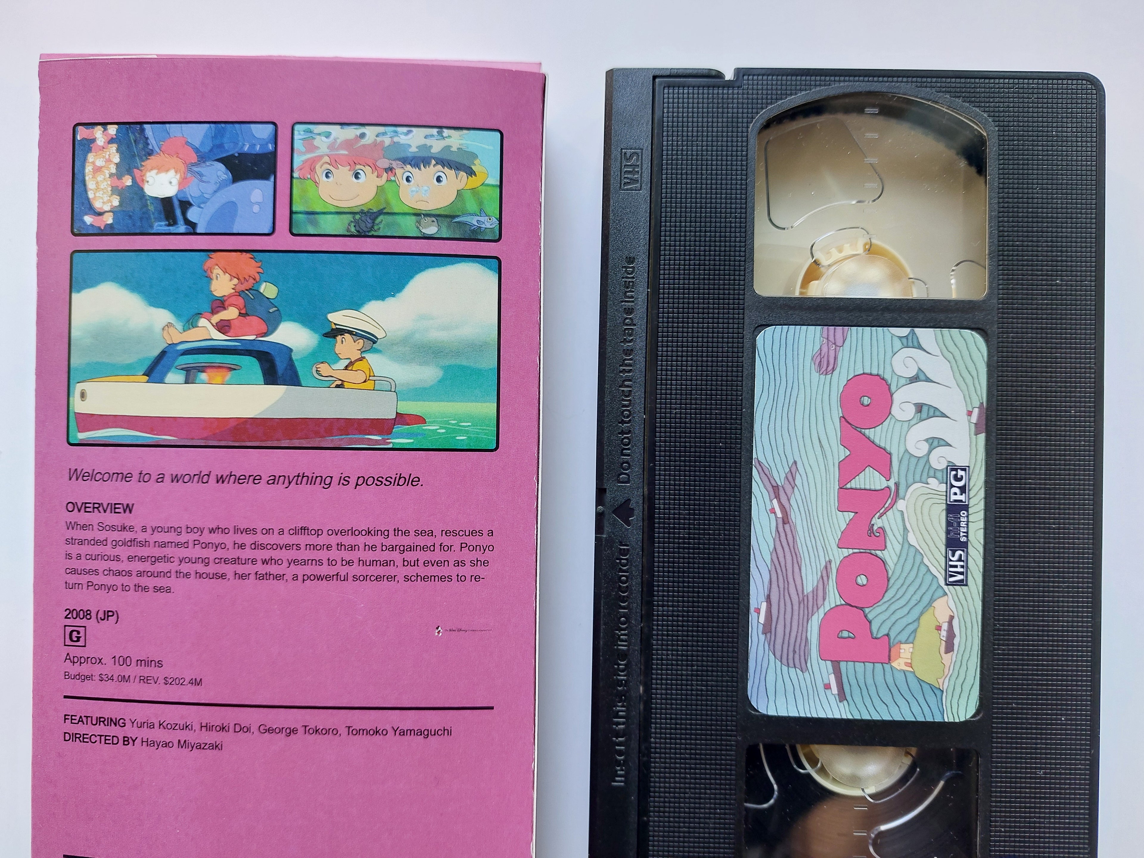 Studio Ghibli Ponyo VHS cassette tape