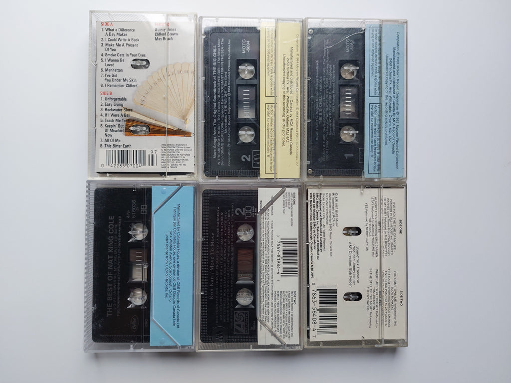 Dinah Washington  Kon Kan The Big Chill  Nat King Cole Dirty Dancing cassette tape