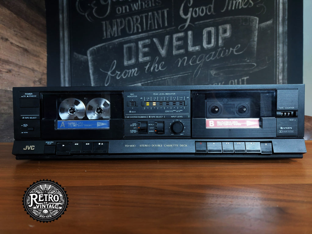 JVC TD W10 Cassette Player Recorder Dual Tape Deck Vintage