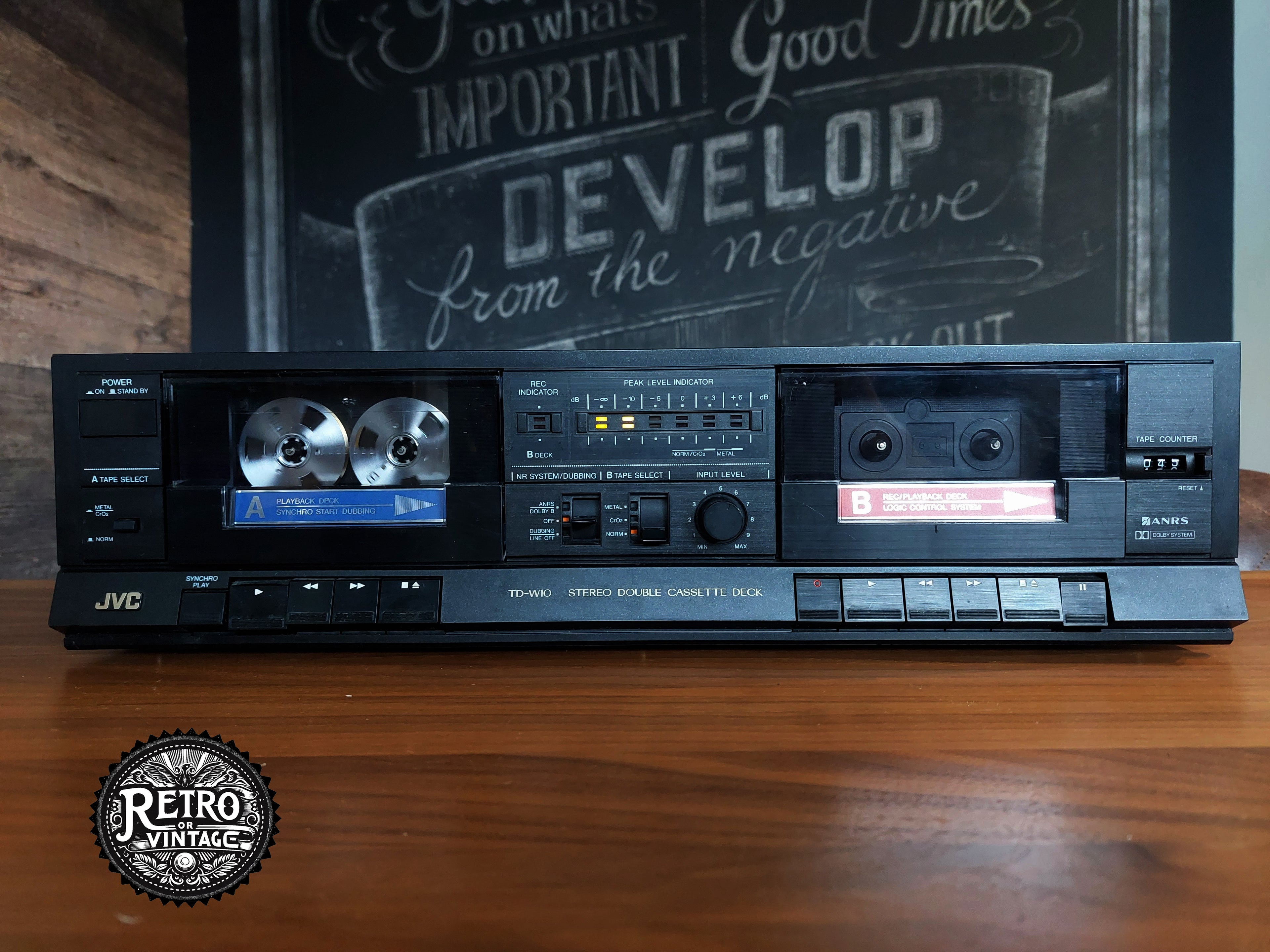JVC TD W10 Cassette Player Recorder Dual Tape Deck Vintage