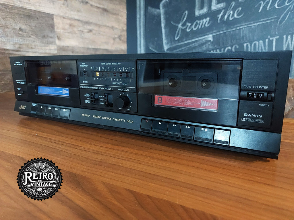 JVC TD W10 Cassette Player Recorder Dual Tape Deck Vintage