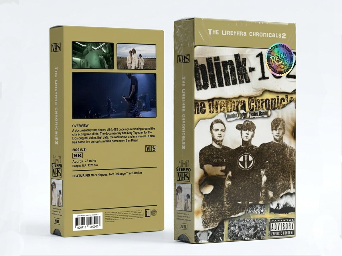 Blink 182 The Urethra Chronicles 2 VHS cassette tape