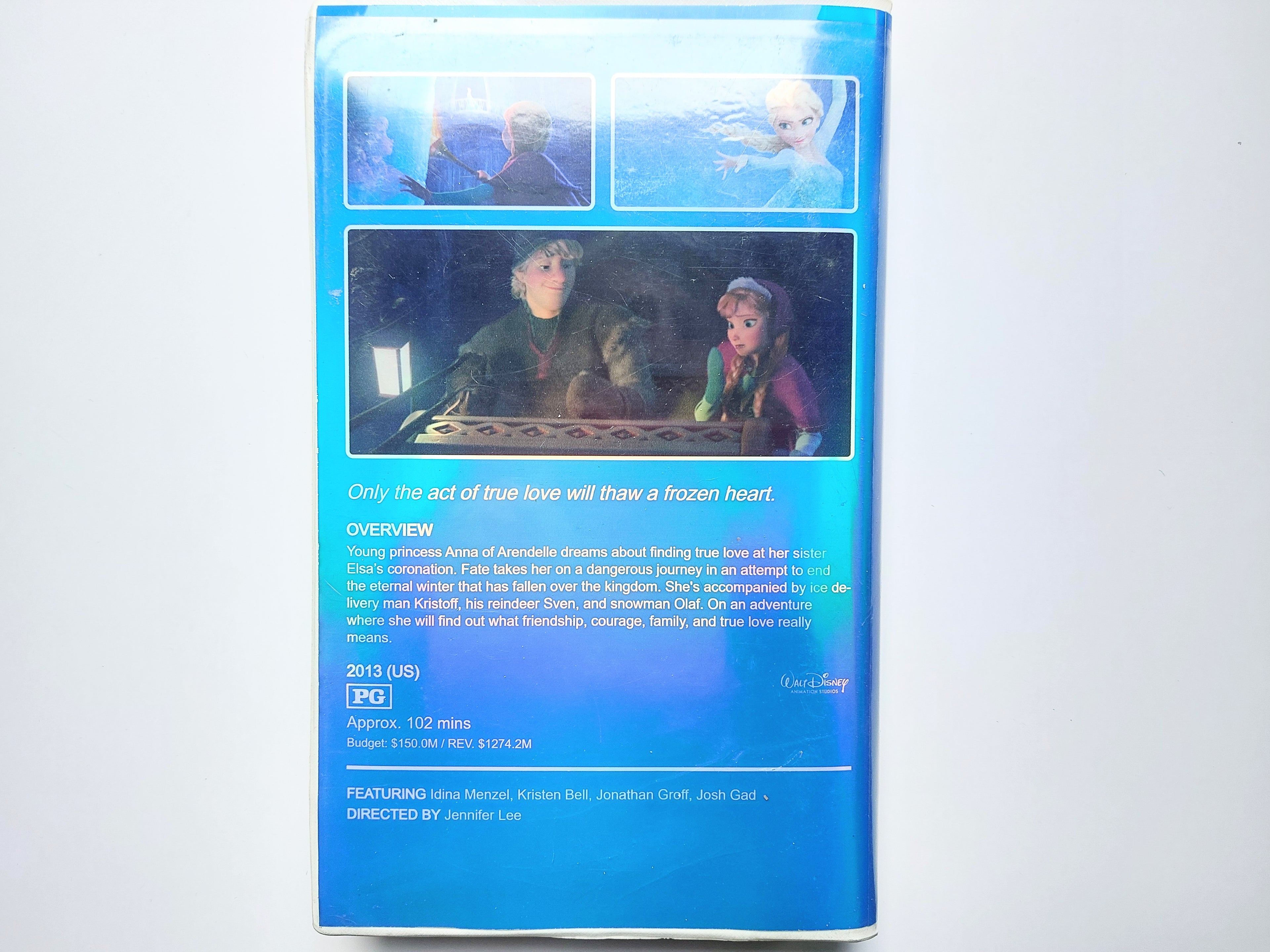 Frozen VHS cassette tape