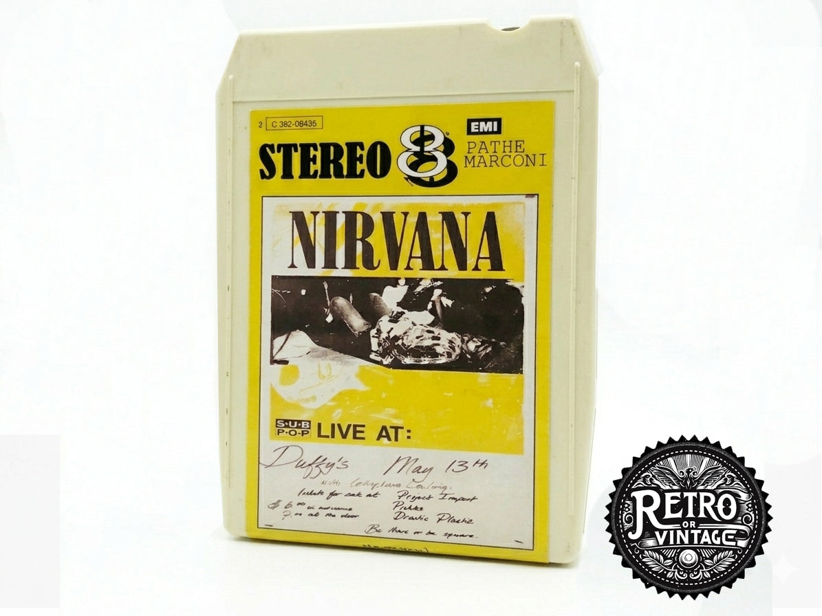 Nirvana Live at Duffy's 8 Track Cassette Tape